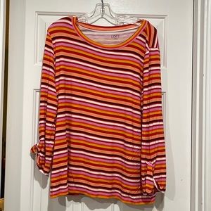 Striped 3/4 shirt with stripes